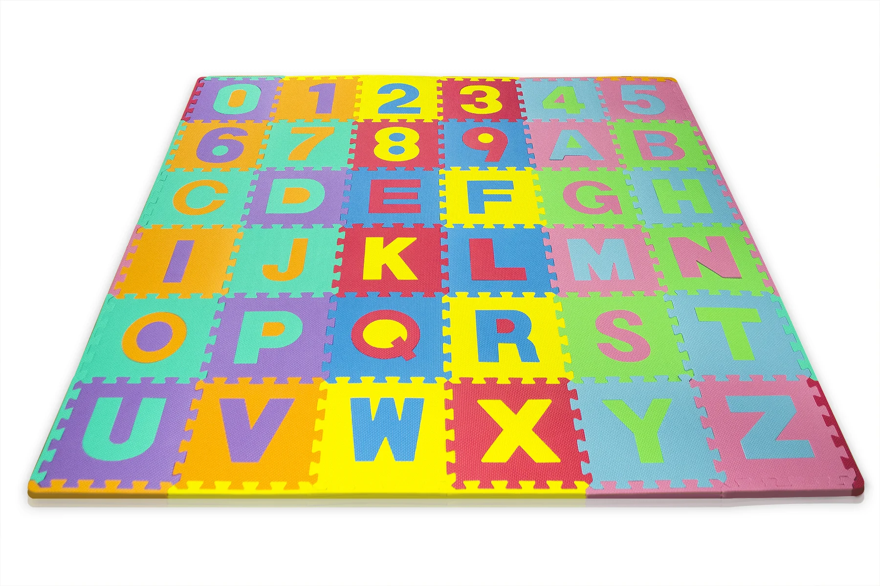 Matney Foam Mat of Alphabet and Number Puzzle Pieces with Borders Included Matney